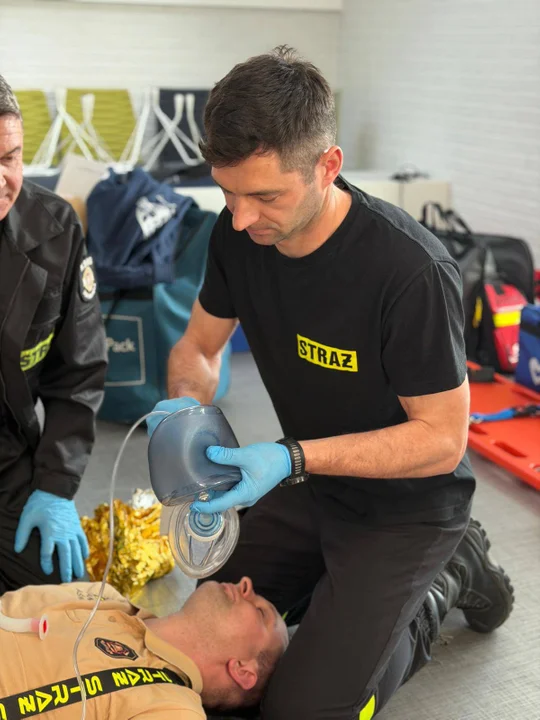 Strażacy z powiatu łukowskiego na ćwiczeniach z KPP