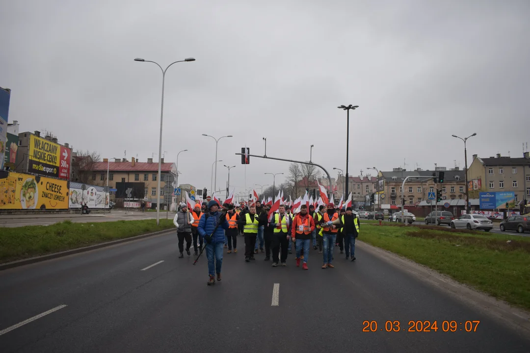 Protest rolników. Przemarsz w Lublinie