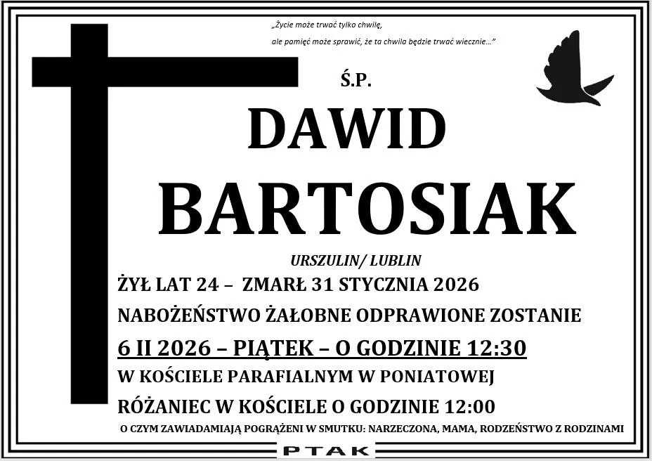 Opole Lubelskie: Nekrologi styczeń 2026