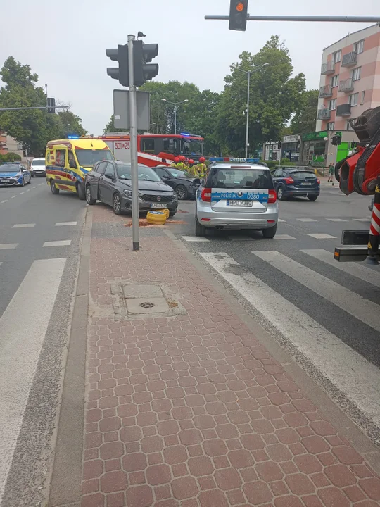 Kolizja na skrzyżowaniu al. Partyzantów i Bema w Puławach