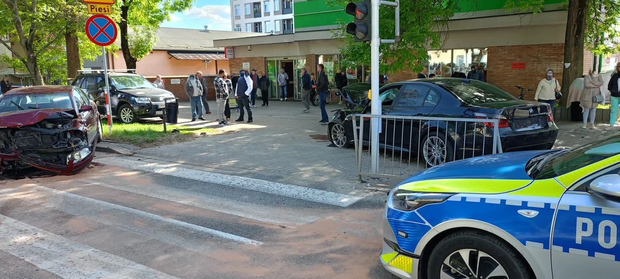 Kolizja na Piaskowej w Puławach