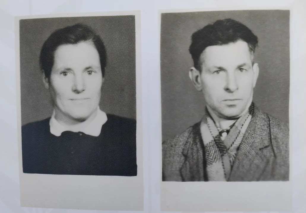 Pani Emilia Grudzień  z mężem na fotografiach sprzed lat (fot. archiwum rodzinne)
