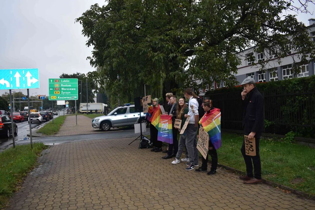 Protest lubelskiej młodzieży przeciwko ministrowi Czarnkowi i nowemu przedmiotowi