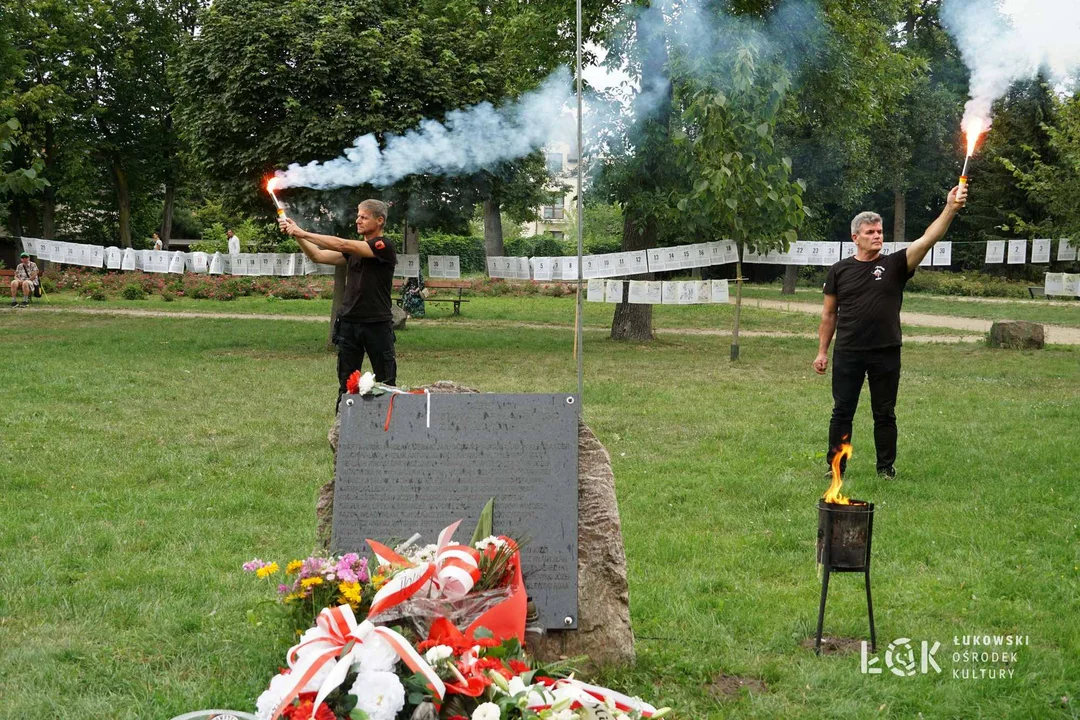 82. rocznica wybuchu Powstania Warszawskiego w Łukowie. Zdjęcia - Zdjęcie główne