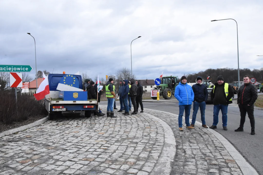 Rolnicy z powiatu łukowskiego protestowali w miejscowości Gończyce