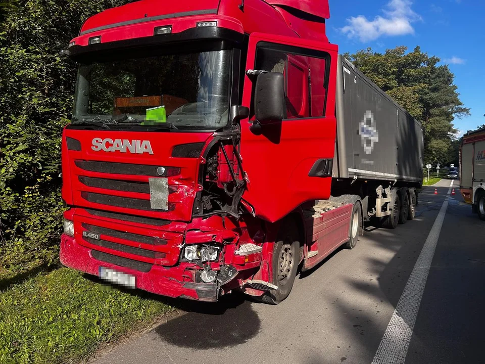 Lubelskie: Osobówka zderzyła się z ciężarówką. Dwójka seniorów w szpitalu