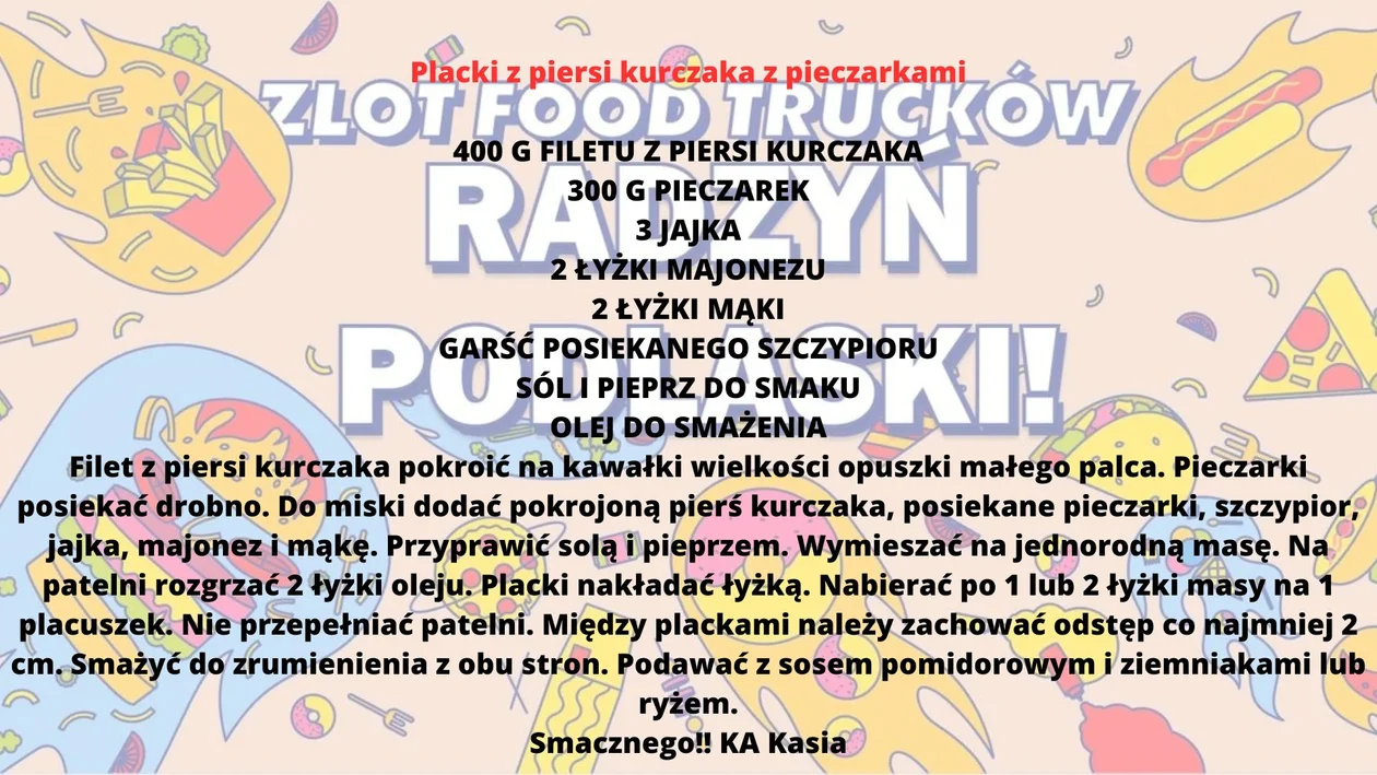 Przepisy przysłane na konkurs food trucków