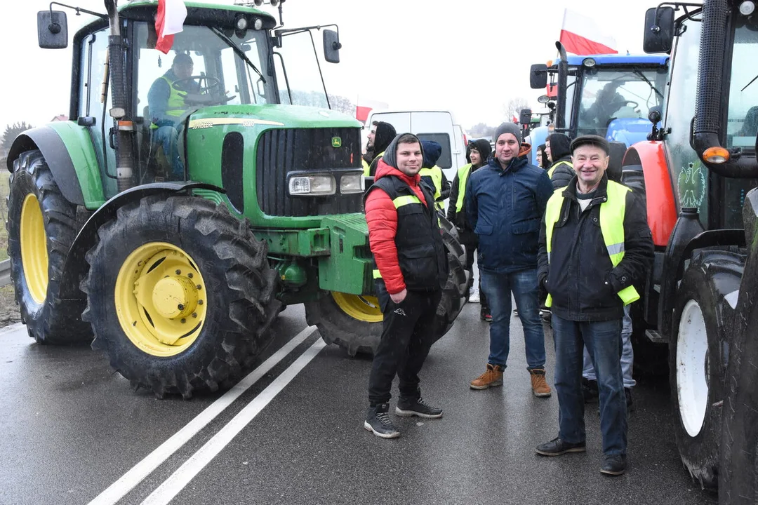 Rolnicy z powiatu łukowskiego protestowali w miejscowości Gończyce