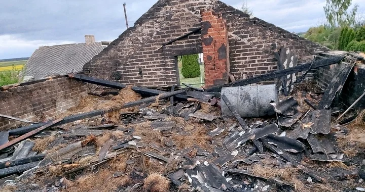 Pożar domu w Ciechankach