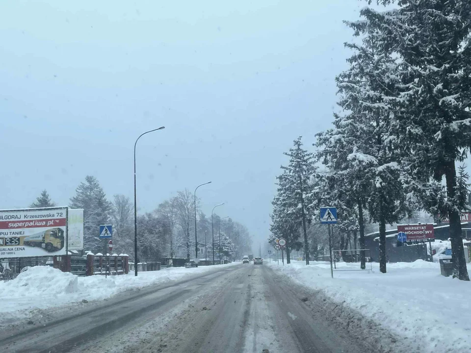 Śnieżyca w Biłgoraju