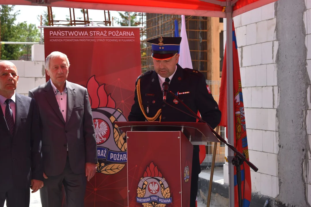 Wmurowanie aktu ereycyjnego pod budowę nowej komendy PSP w Puławach