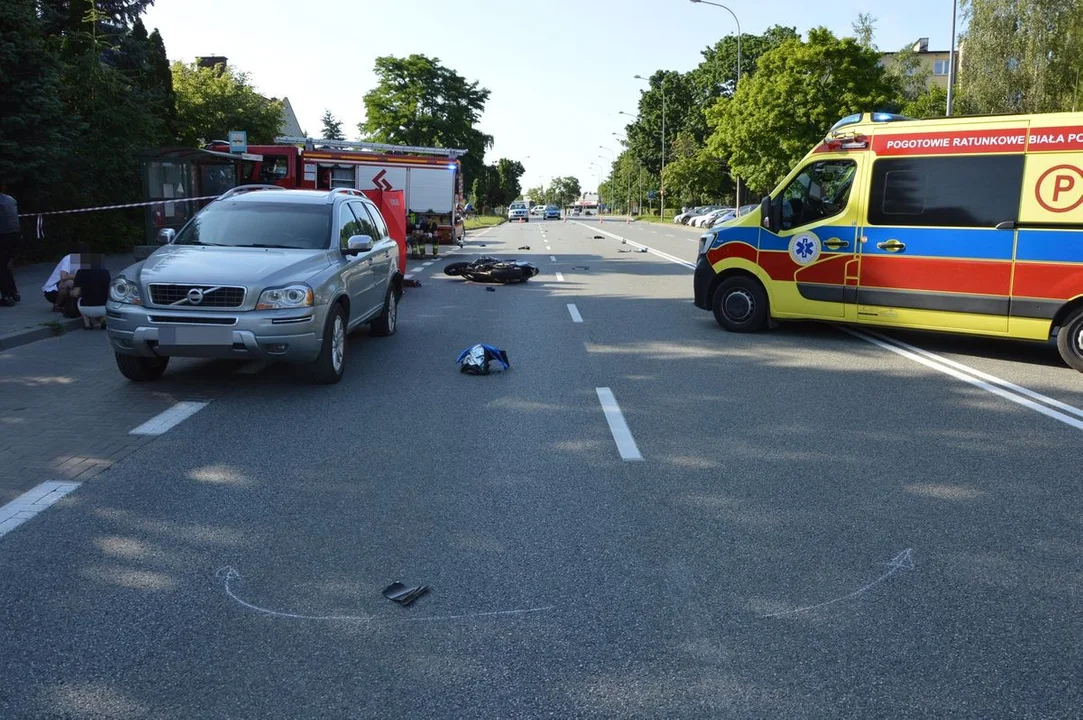 Biała Podlaska: Tragiczny wypadek. Zginął motocyklista