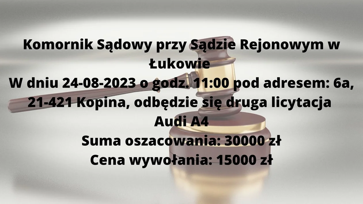 Licytacje samochodów osobowych