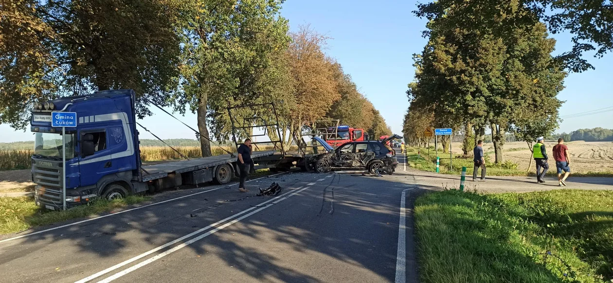 Poważny wypadek pomiędzy Łukowem a Radzyniem Podlaskim