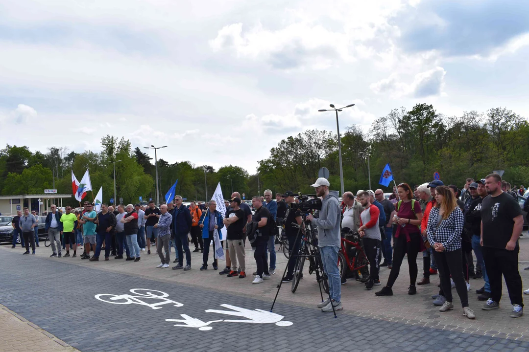 Manifestacja pracowników Grupy Azoty Puławy