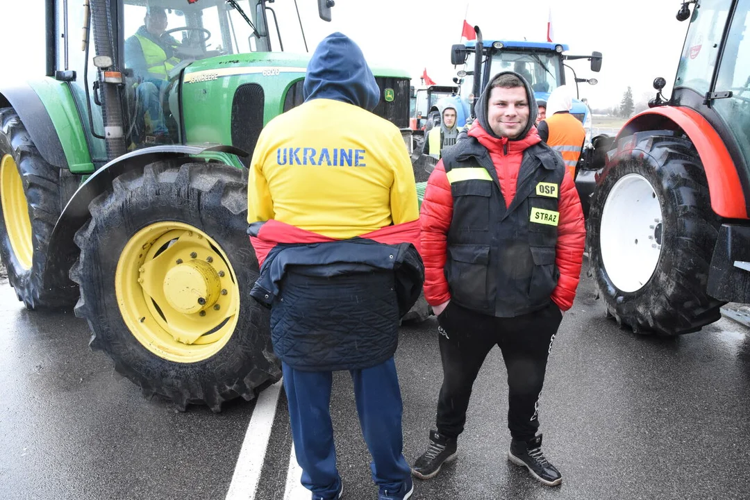 Rolnicy z powiatu łukowskiego protestowali w miejscowości Gończyce