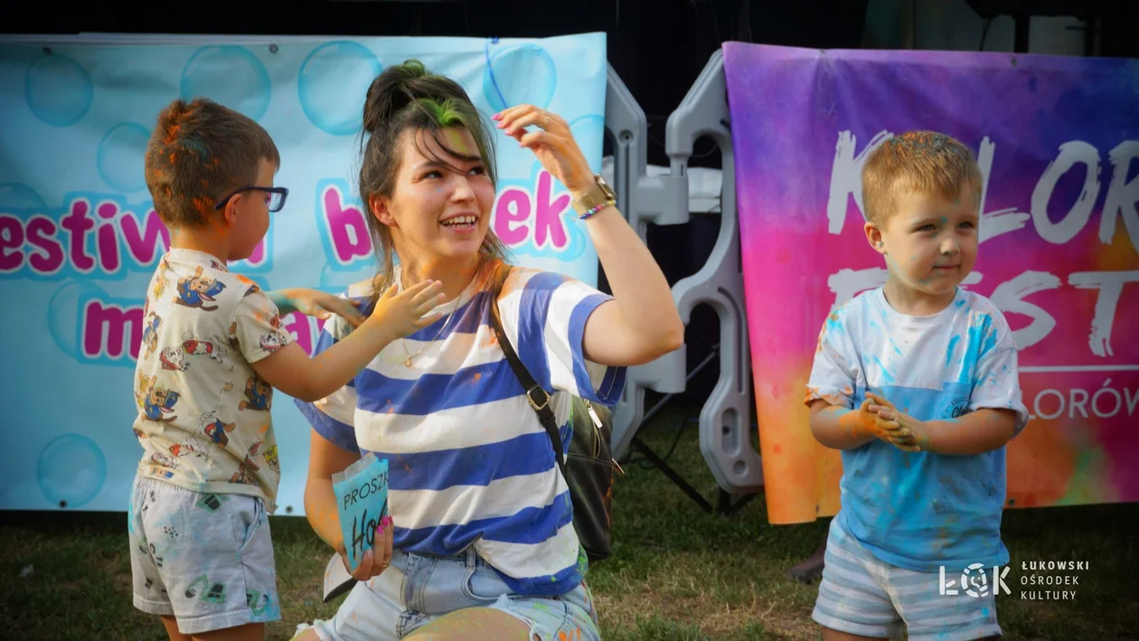 Festiwal Balonów, Baniek Mydlanych i Kolorów w Parku Miejskim w Łukowie