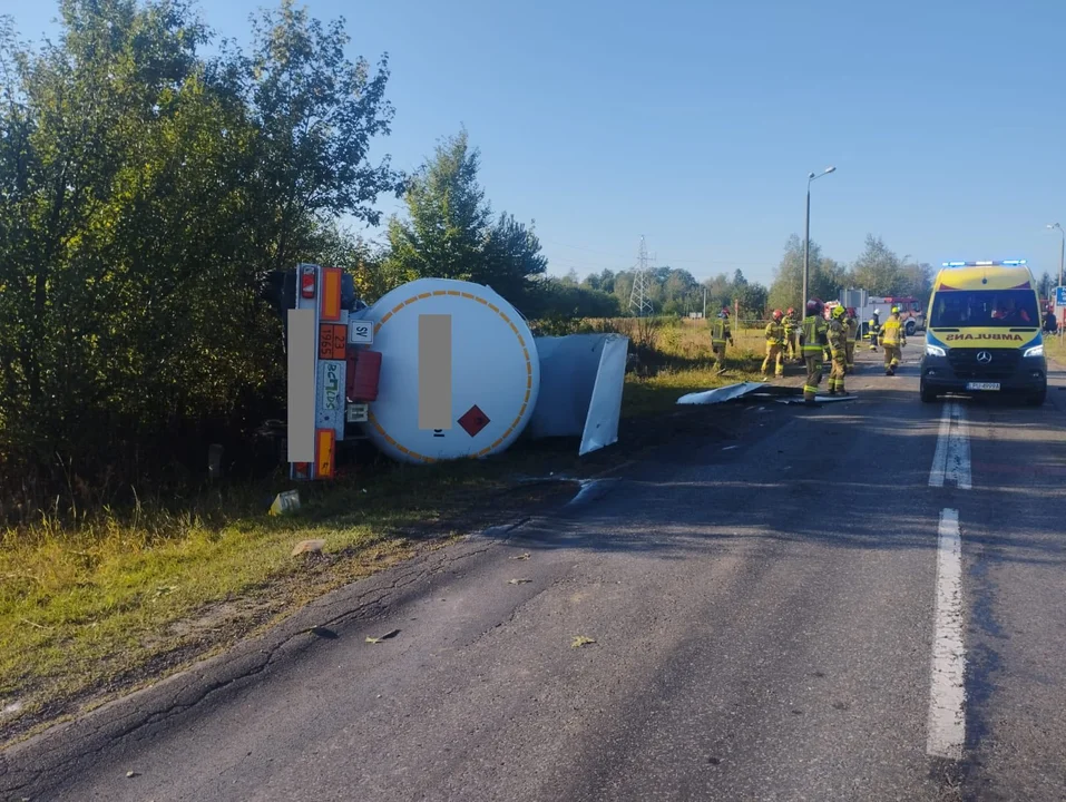 Poranny wypadek na drodze w kierunku Puław