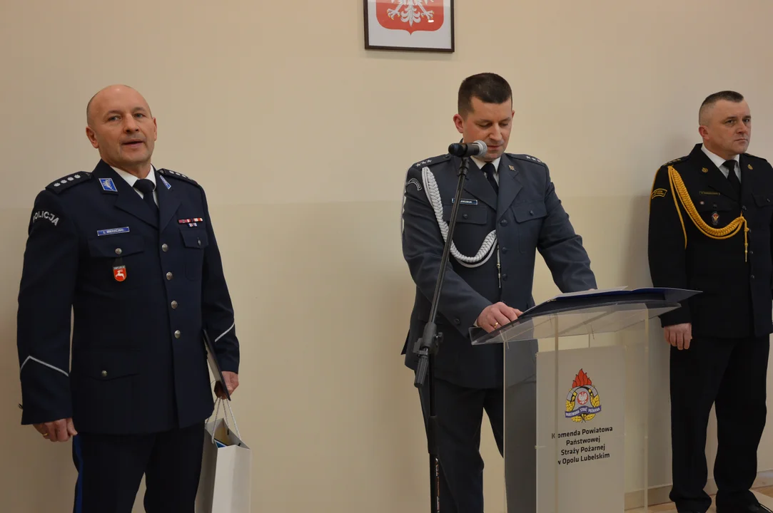 Pożegnanie zastępcy komendanta PSP w Opolu Lubelskim