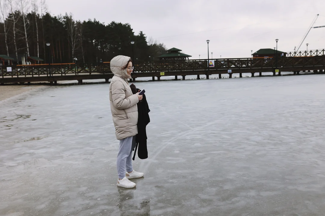 Morsowanie nad Zalewem Zimna Woda podczas WOŚP