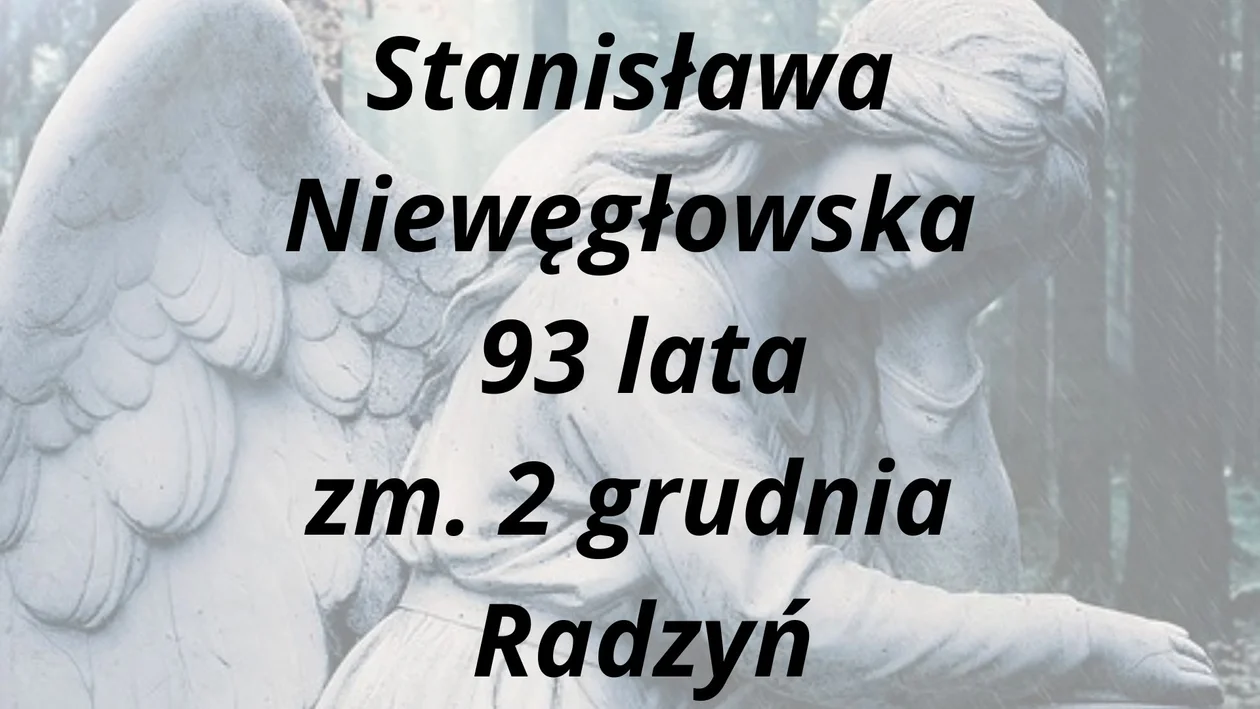 Zmarli w pierwszych dniach  grudnia - powiat radzyński