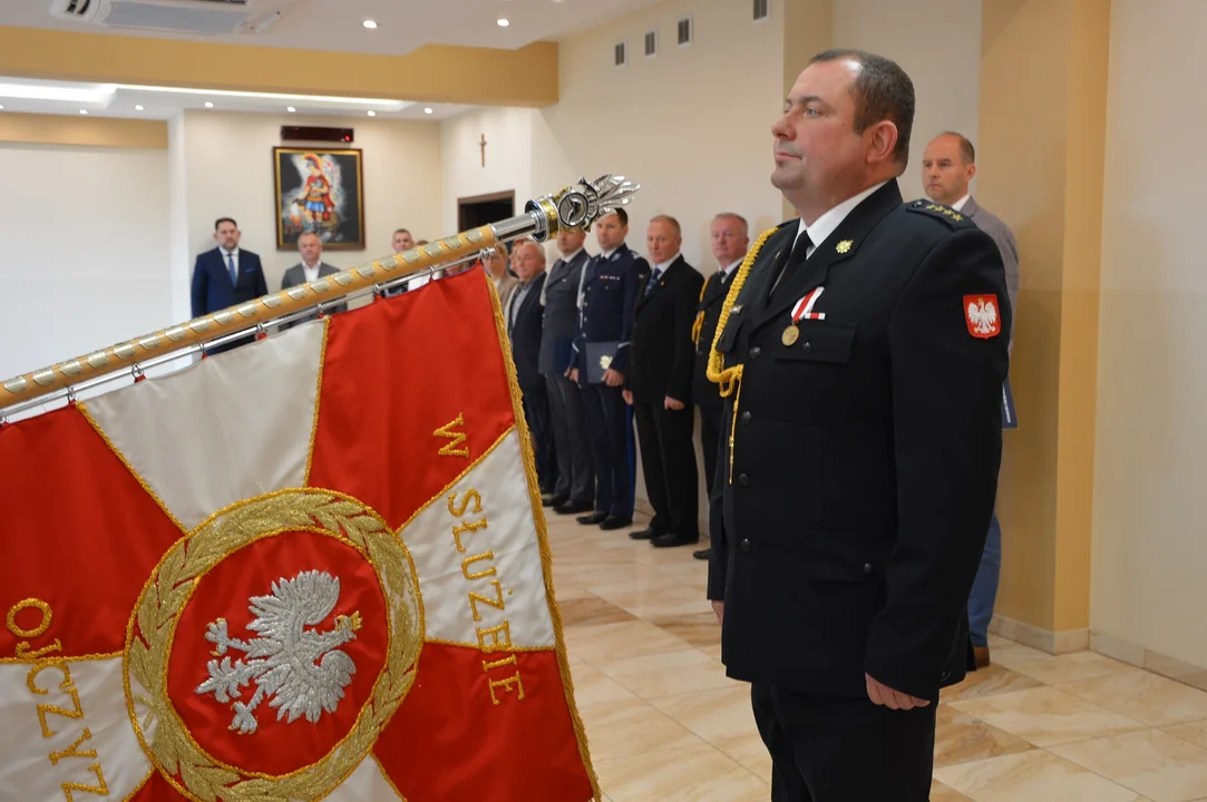 Uroczystość powołania nowego Komendnta Powiatowego Państwowej Straży Pożarnej w Opolu Lubelskim