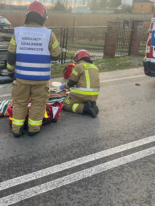 Powiat Łukowski. Honda wypadła z drogi i uderzyła w ogrodzenie