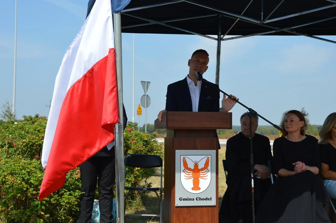 Uroczystość odsłonięcia ronda im. generała Tadeusza Rozwadowskiego w Chodlu