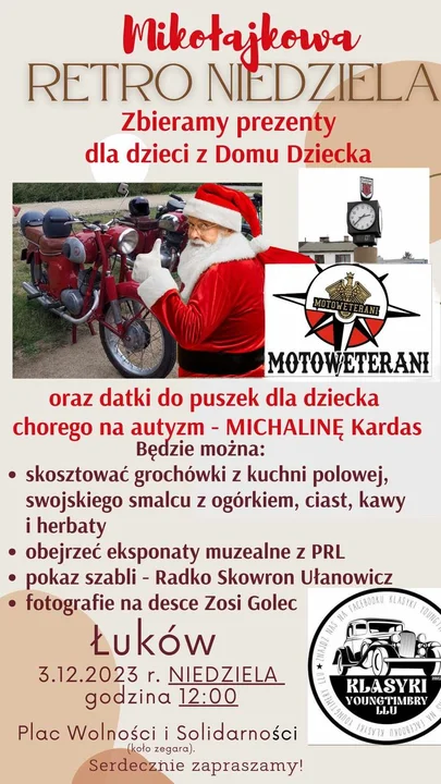 Co się będzie działo w weekend? Można pomóc dzieciakom,  zwierzakom, oddać krew, obejrzeć stare motory, wziąć udział w sportowym turnieju, warsztatach świątecznych i giełdzie staroci - Zdjęcie główne