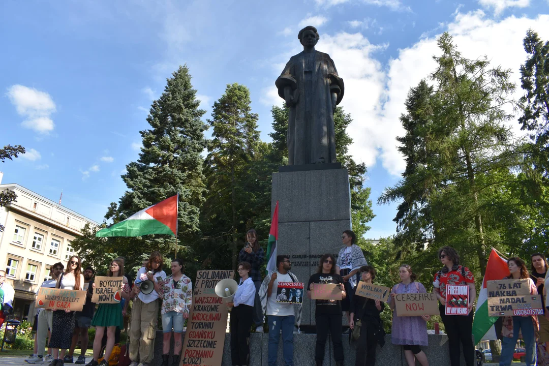 Lublin: Protest UMCS dla Palestyny. "Domagamy się bojkotu izraelskich instytucji" [GALERIA]