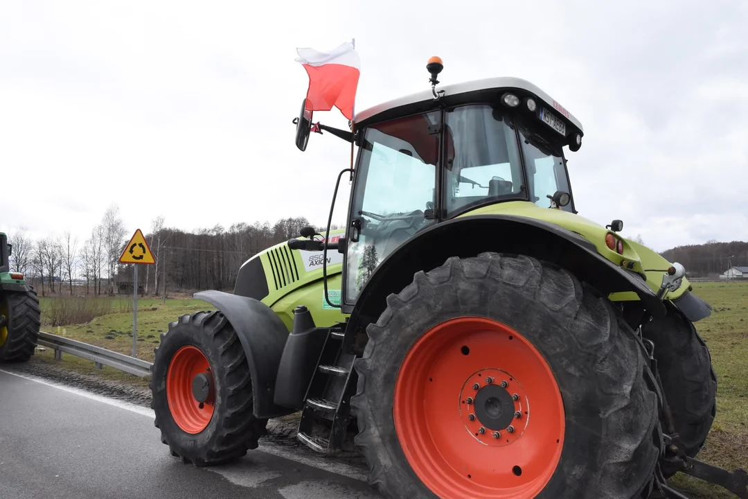 Rolnicy z powiatu łukowskiego protestowali w miejscowości Gończyce