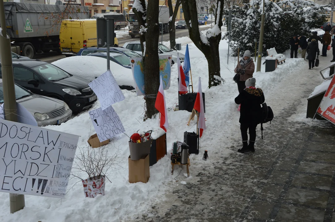 Protest przed Sądem Rejonowym w Opolu Lubelskim