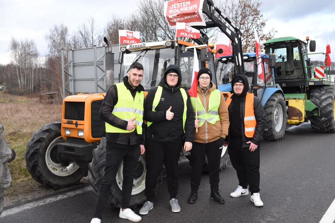 Rolnicy z powiatu łukowskiego protestowali w miejscowości Gończyce