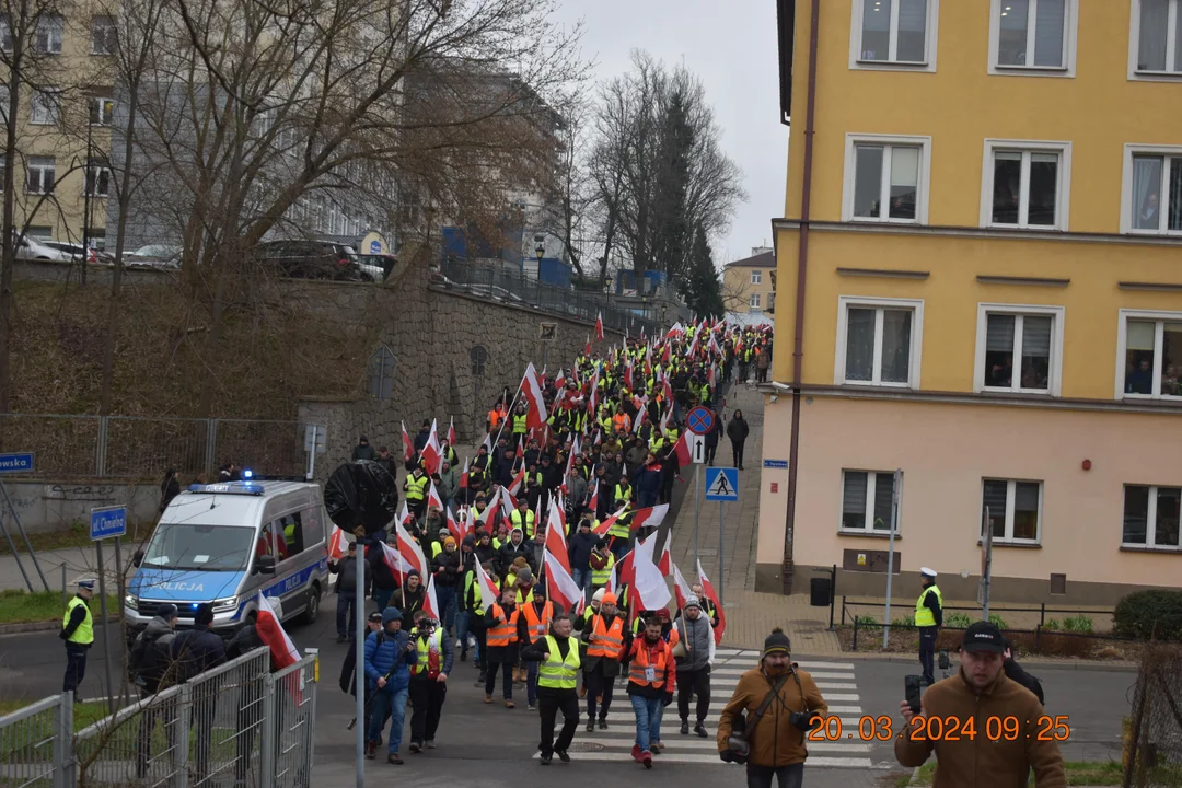 Protest rolników. Przemarsz w Lublinie