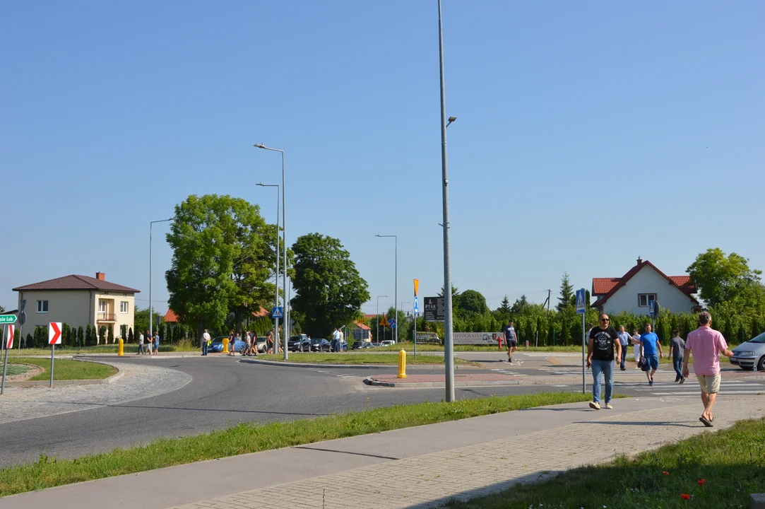 Poniedziałkowa akcja protestacyjna producentów malin w Opolu Lubelskim