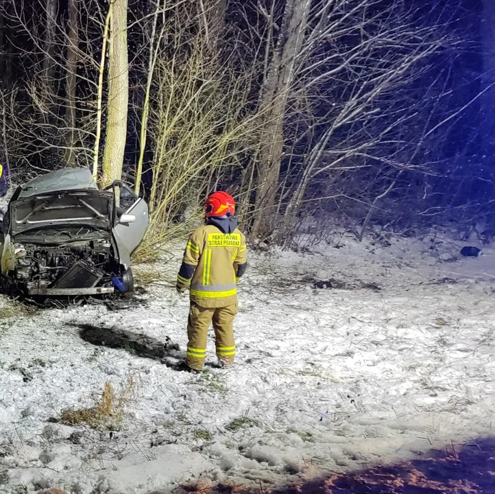 Lubelskie: Jeden kierowca był pijany i wjechał w drzewo. Kolejny doprowadził do zderzenia
