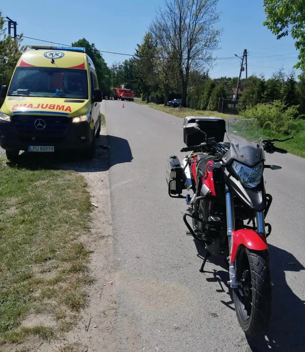 Dąbrówka: Wypadek motocyklisty