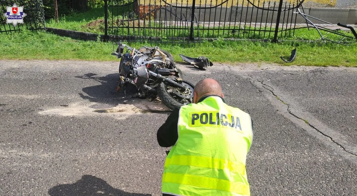 Powiat łęczyński: Śmiertelny wypadek motocyklisty