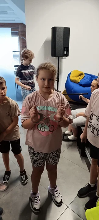 Półkolonie z Domem Kultury w Kocku - spotkanie z Policją