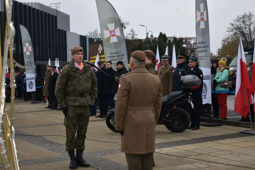 Przysięga żołnierzy WOT w Puławach