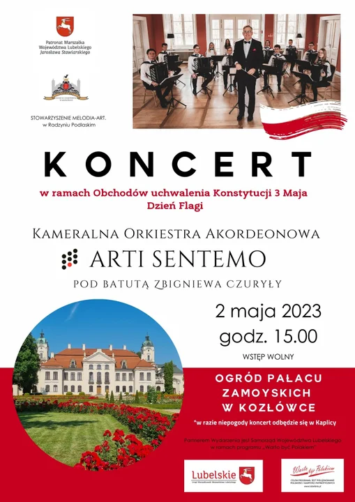 Samorządy zapraszają na Narodowe Święto Trzeciego Maja 2023, Arti - Sentemo zaprasza na koncert do Kozłówki - Zdjęcie główne