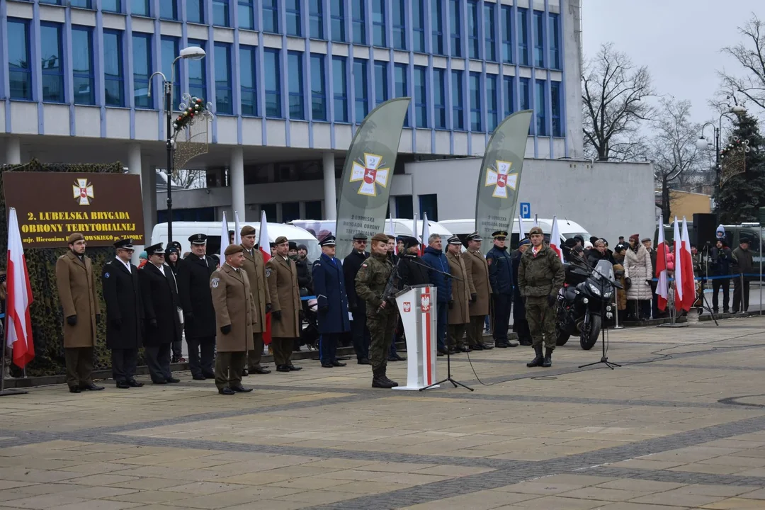 Przysięga żołnierzy WOT w Puławach