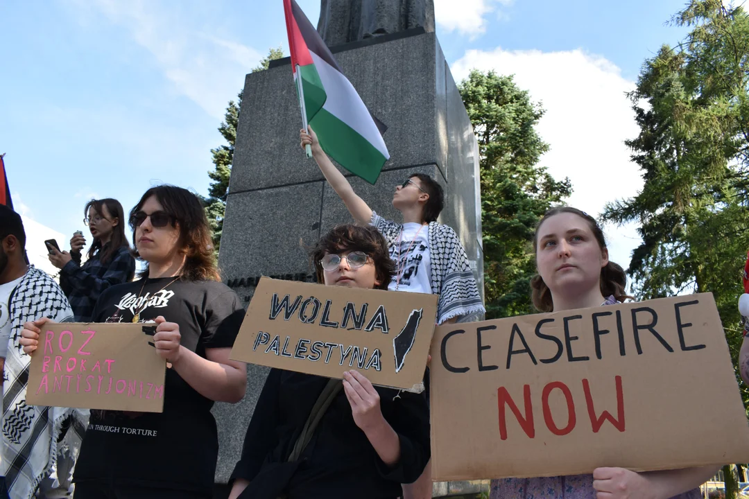 Lublin: Protest UMCS dla Palestyny. "Domagamy się bojkotu izraelskich instytucji" [GALERIA]