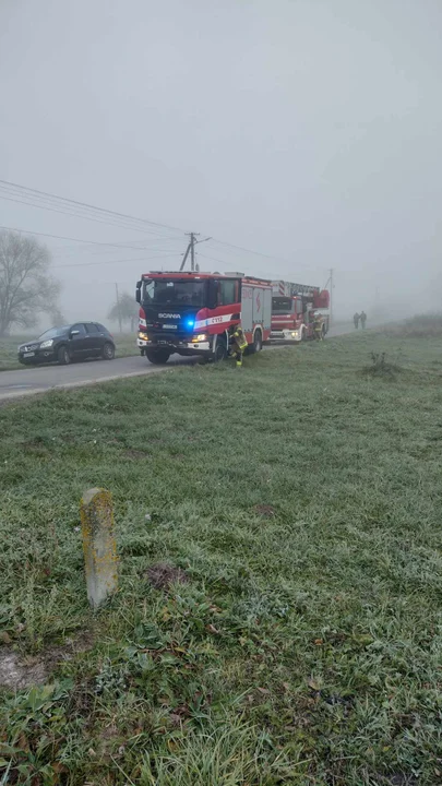 Pożar domu w gminie Baranów