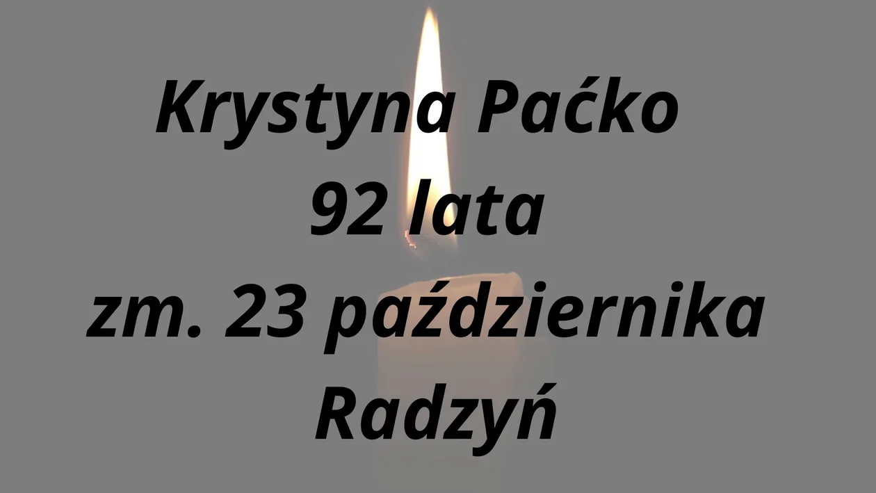 Zmarli na przełomie października i listopada z powiatu radzyńskiego