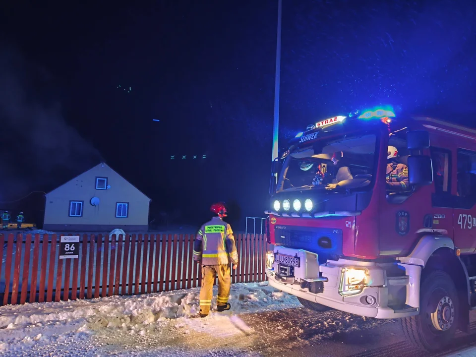 Powiat łukowski: Pożar sadzy. Ogień gasili strażacy m.in. z OSP Stanin