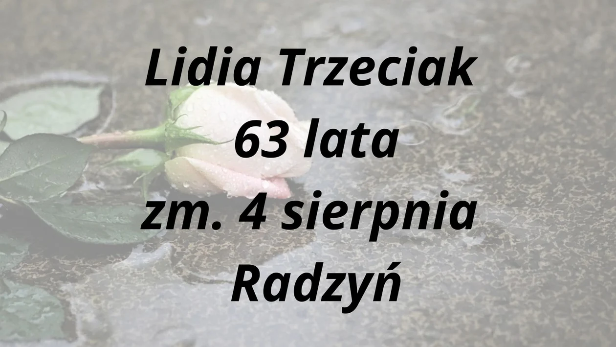 Nekrologi Radzyń ( 4 -  21 sierpnia)