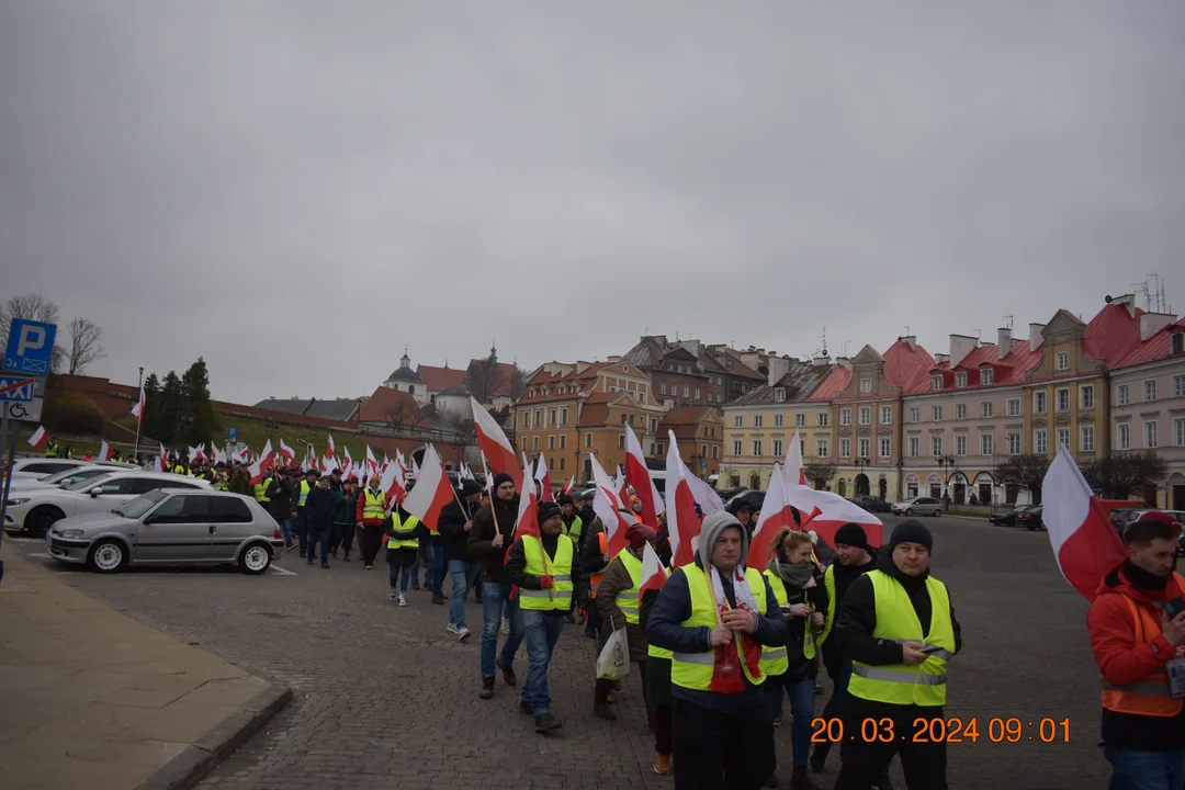 Protest rolników. Przemarsz w Lublinie