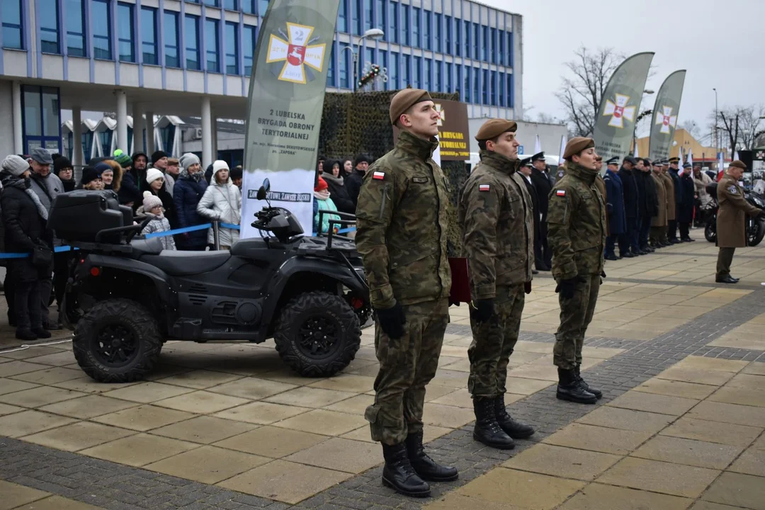 Przysięga żołnierzy WOT w Puławach