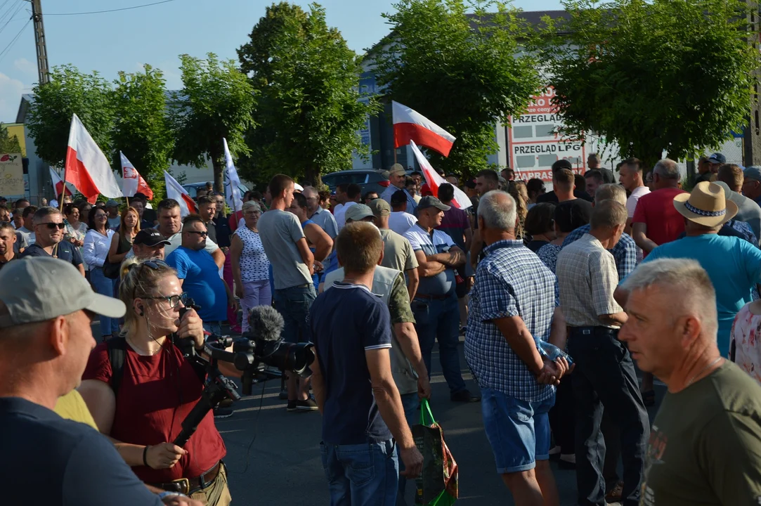 Protest producentów malin w Opolu Lubelskim